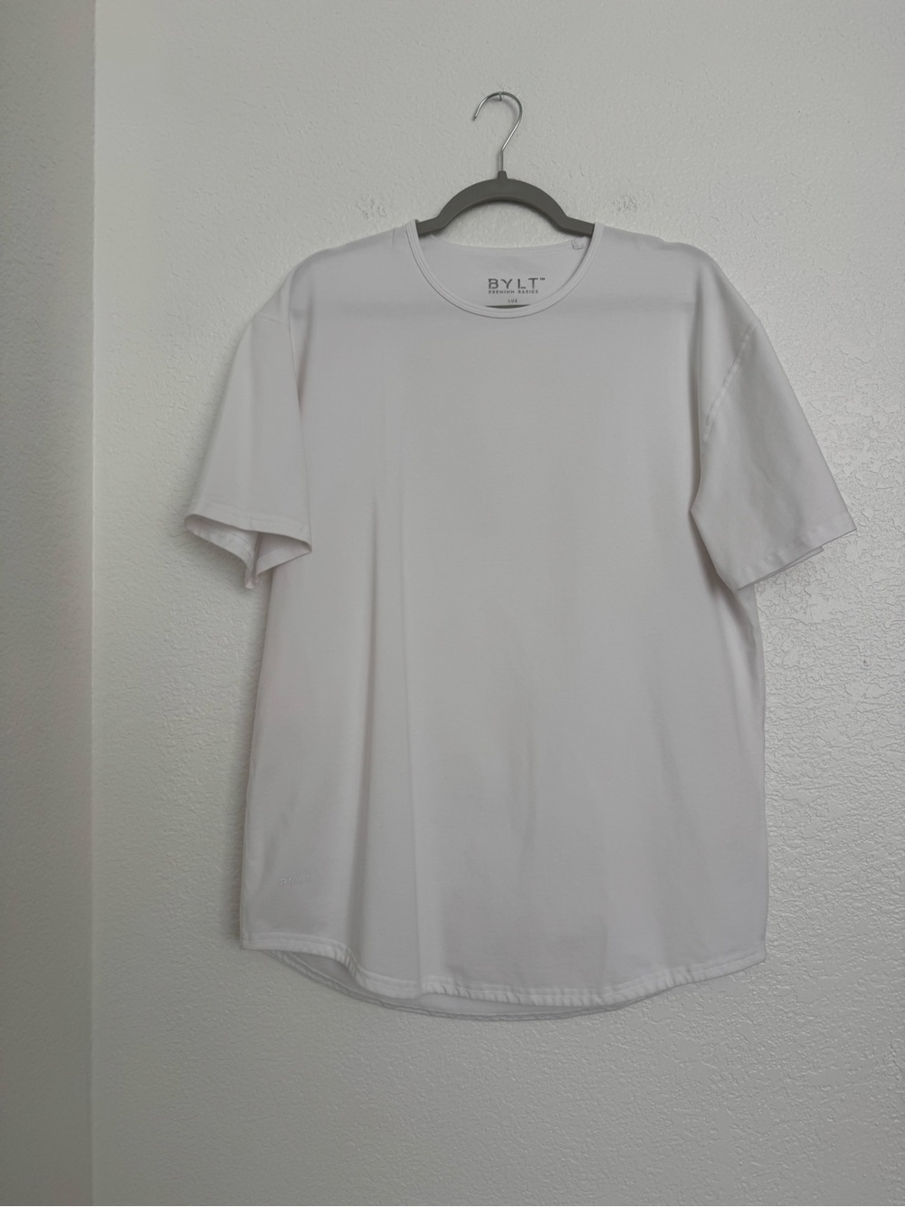 BYLT Basics Men's Classic Crew Neck T-Shirt in White